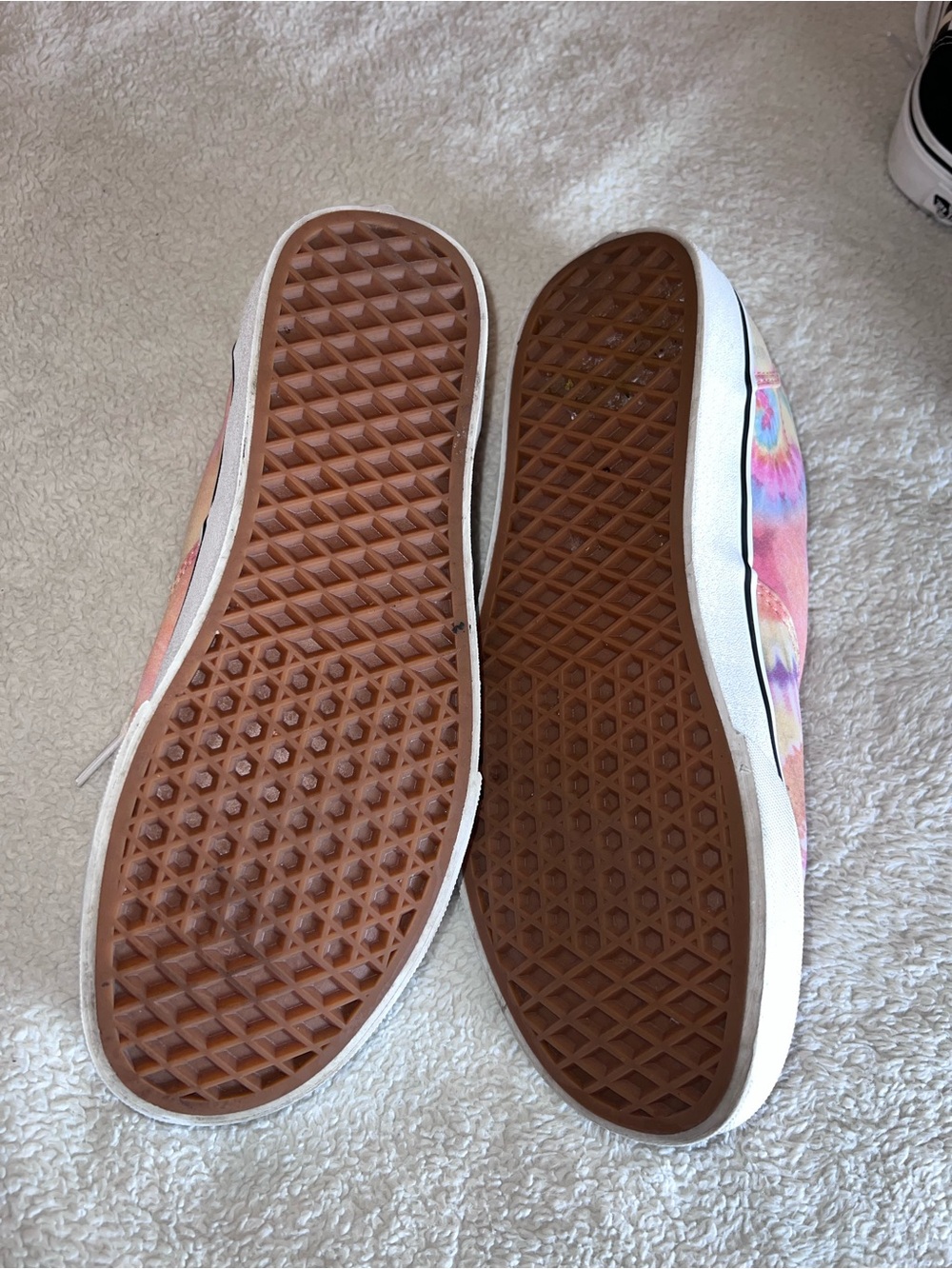 Vans Tie Dye Sneakers Pastel Pink Purple Yellow Canvas Low Tops - Picture 4 of 8